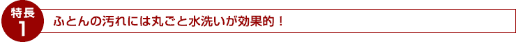 ふとんの汚れには丸ごと水洗いが効果的！